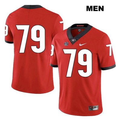 Men's Georgia Bulldogs NCAA #79 Isaiah Wilson Nike Stitched Red Legend Authentic No Name College Football Jersey VMO6754HZ